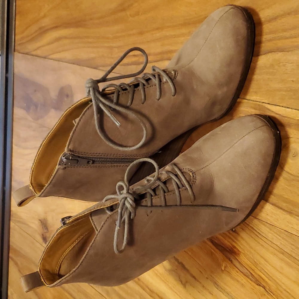Lucky Brand Wedge Lace-up Booties